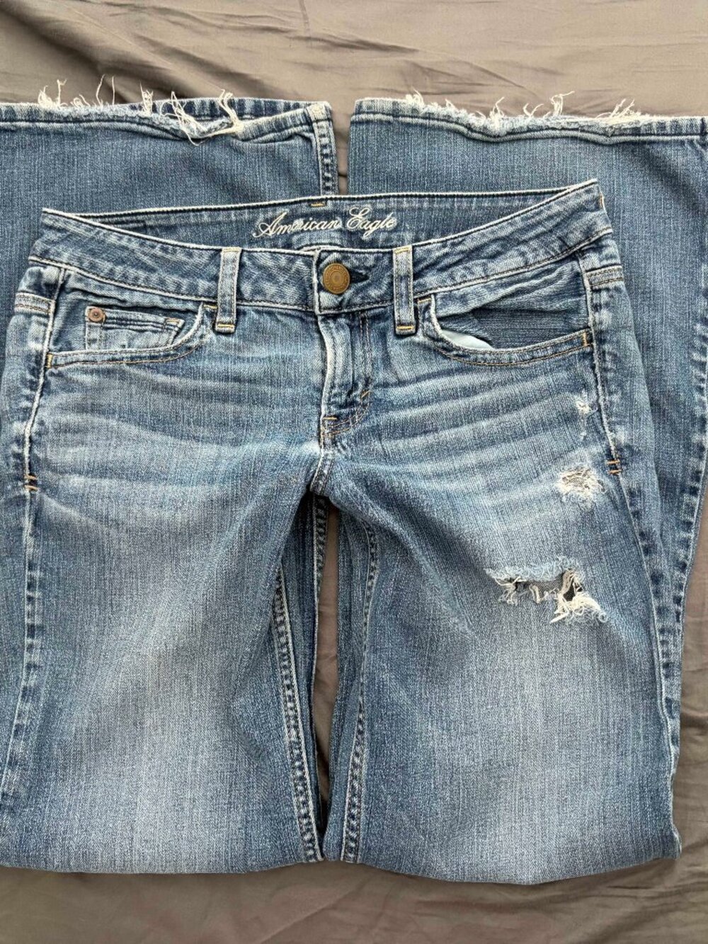 american eagle hipster distressed stretch denim jean - 4